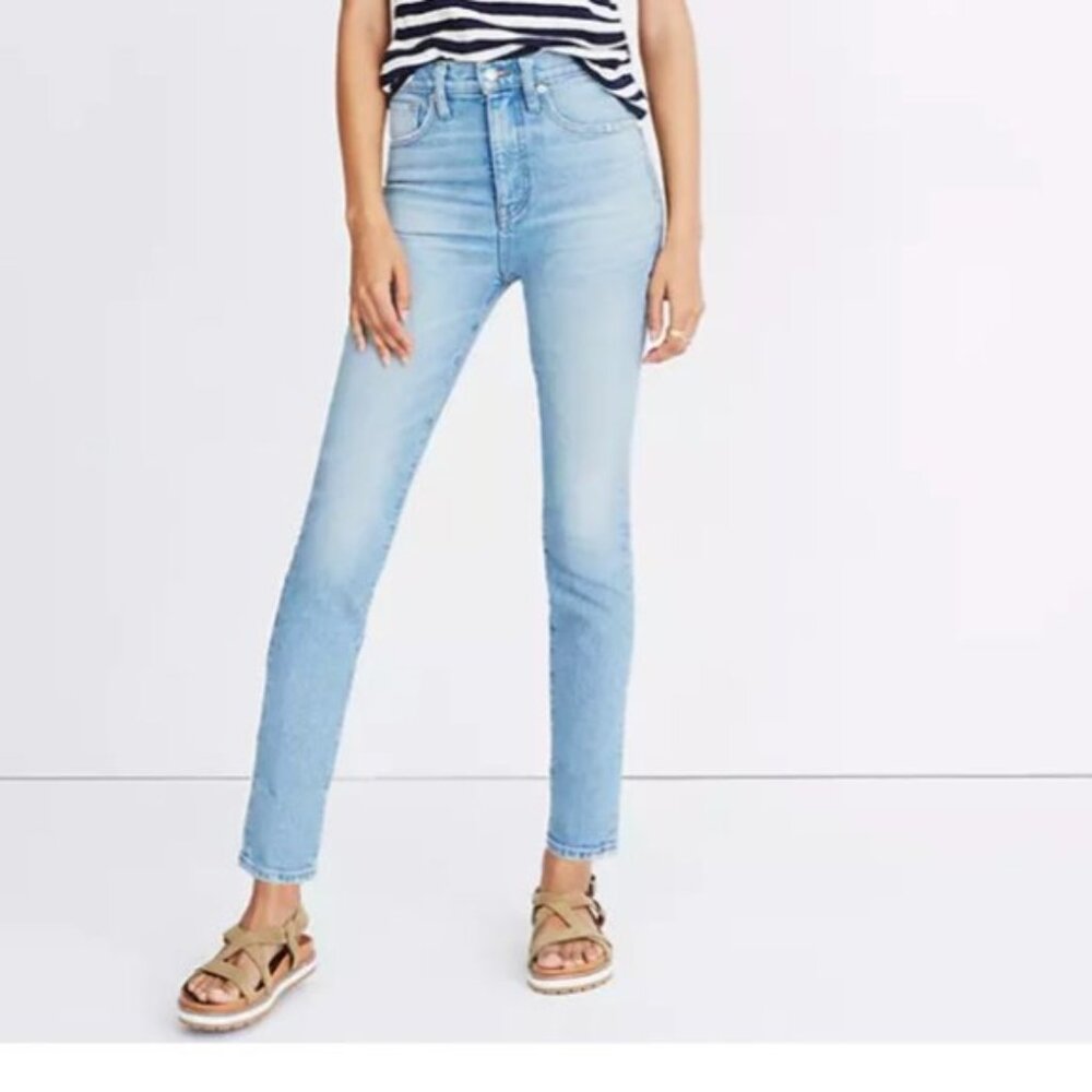 Madewell Rivet & Thread 11" High-Rise Skinny Jeans in Gordon Wash size 31